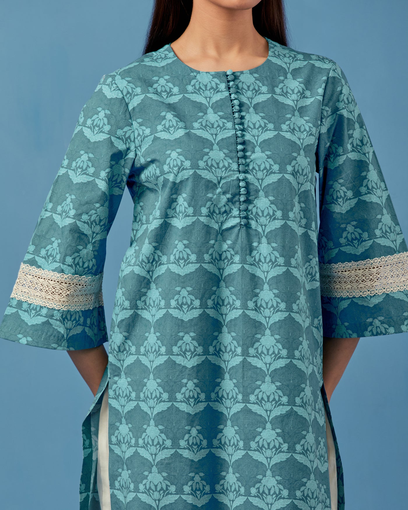 Barkha Kurta Set (Turquoise)