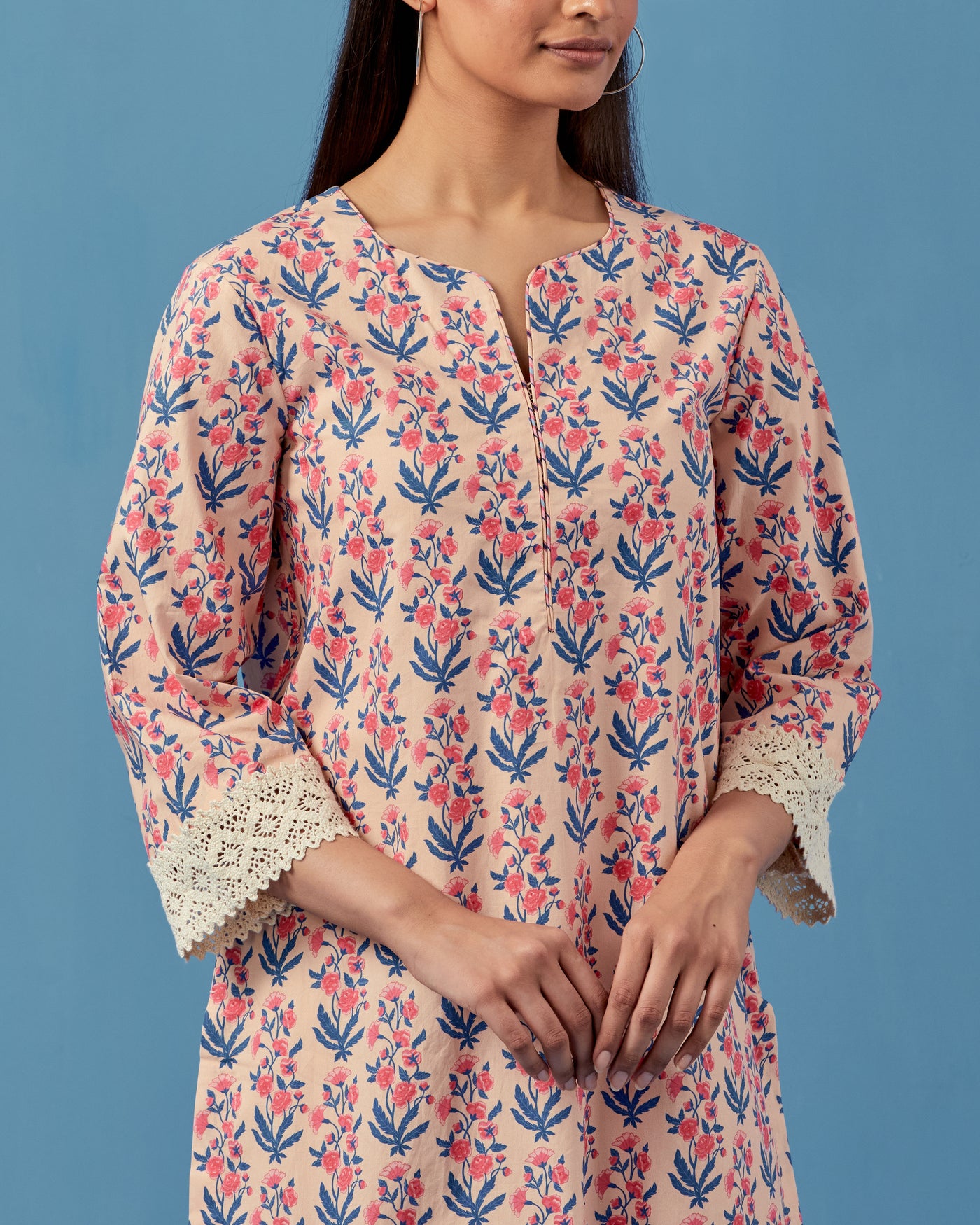 Badra Kurta Set (Pale Pink)