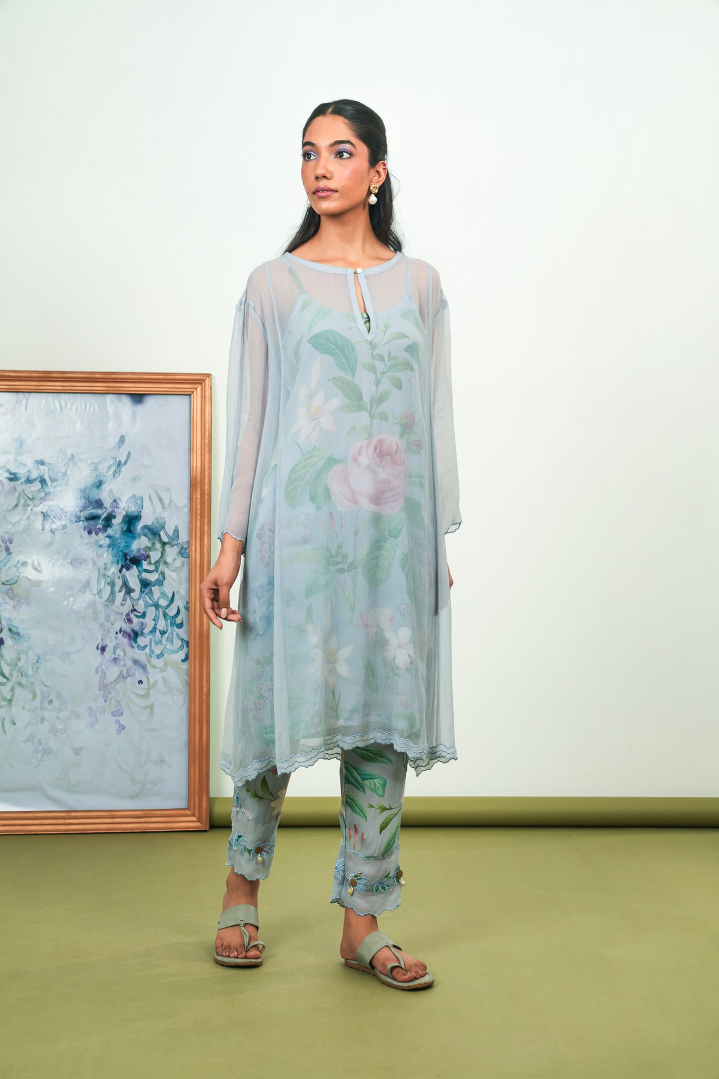 Holly Chiffon Phiran Set