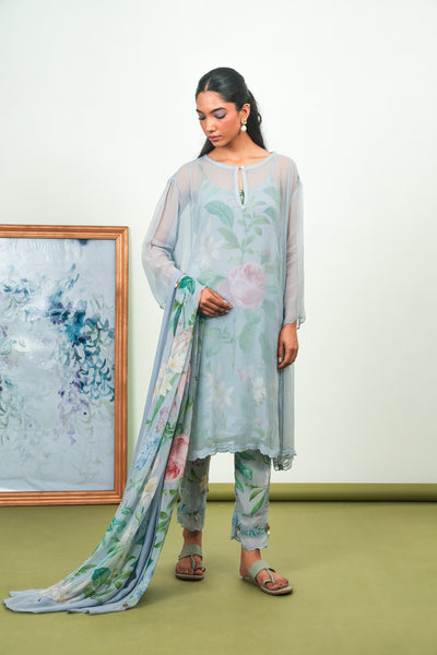 Holly Chiffon Phiran Set