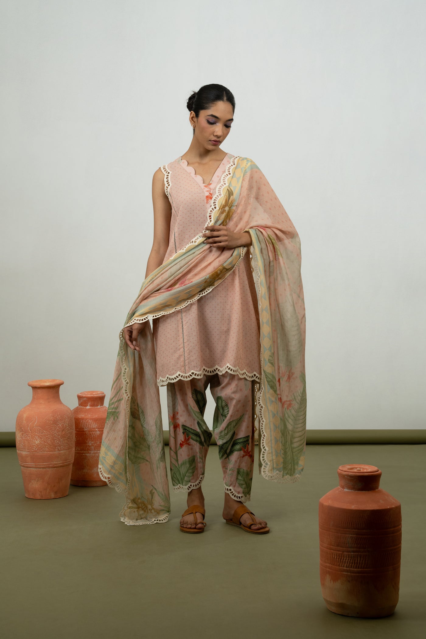 Myrrh Kurta Set (Pink)