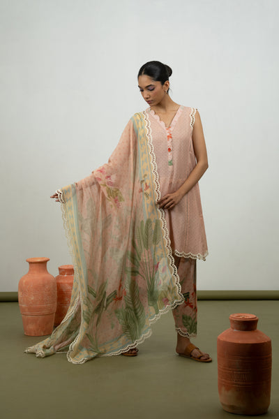 Myrrh Kurta Set (Pink)