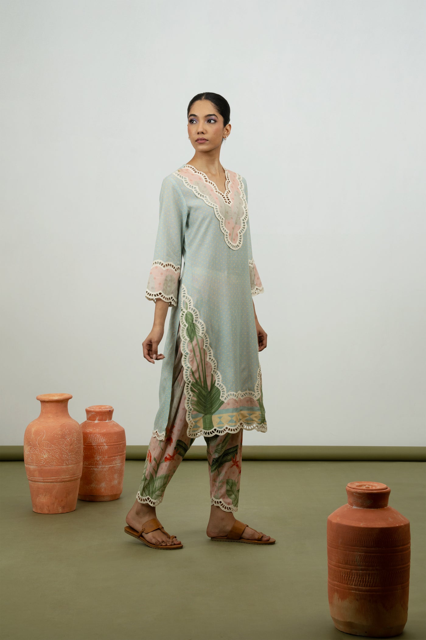 Juniper Kurta Set (Sky)