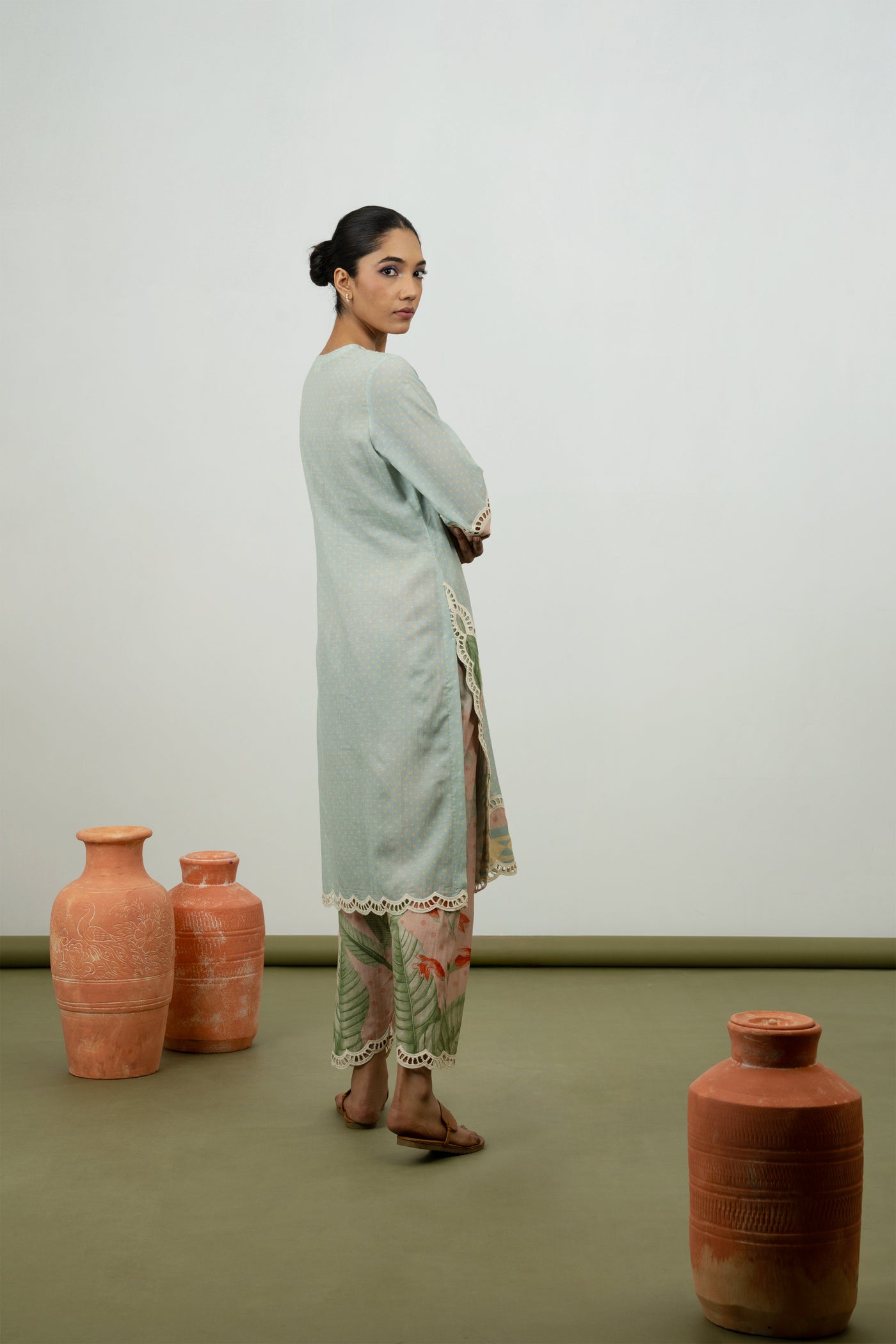 Juniper Kurta Set (Sky)