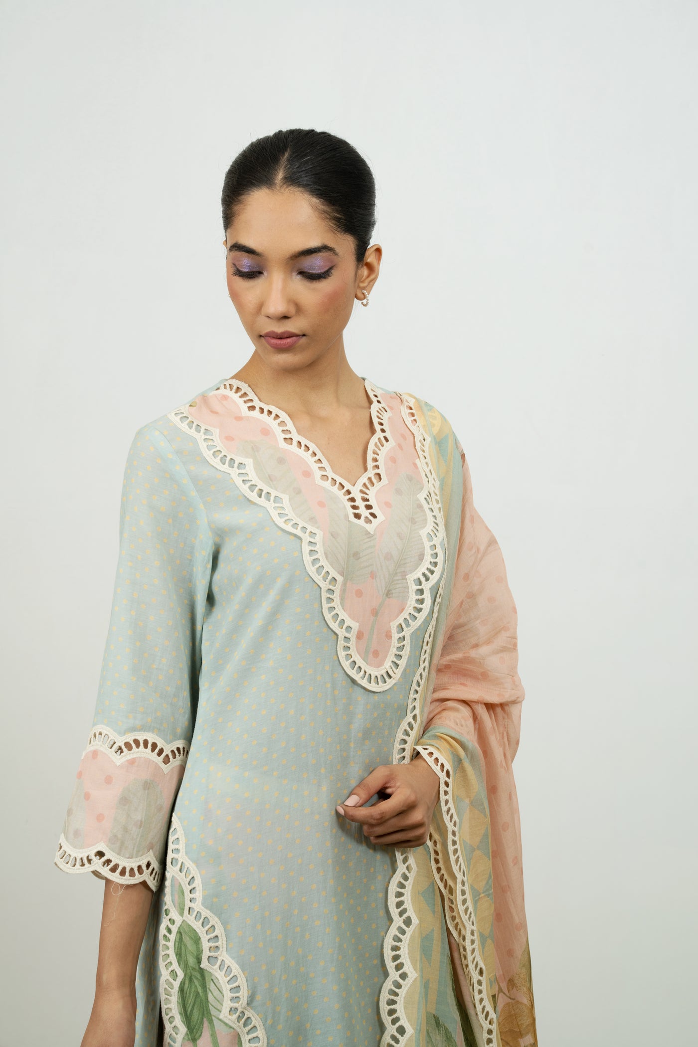 Juniper Kurta Set (Sky)