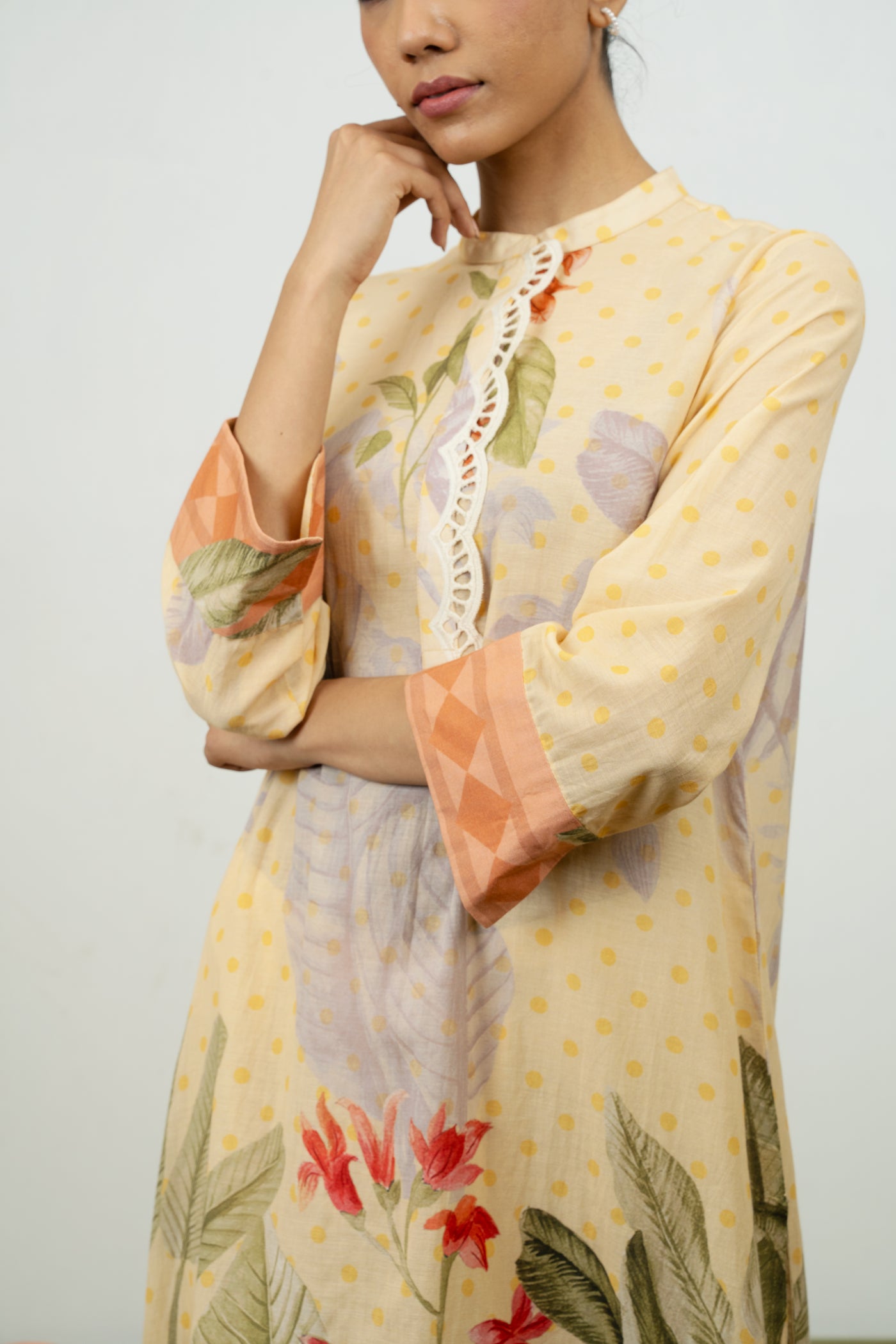 Cypress Kurta Set (Lemon)