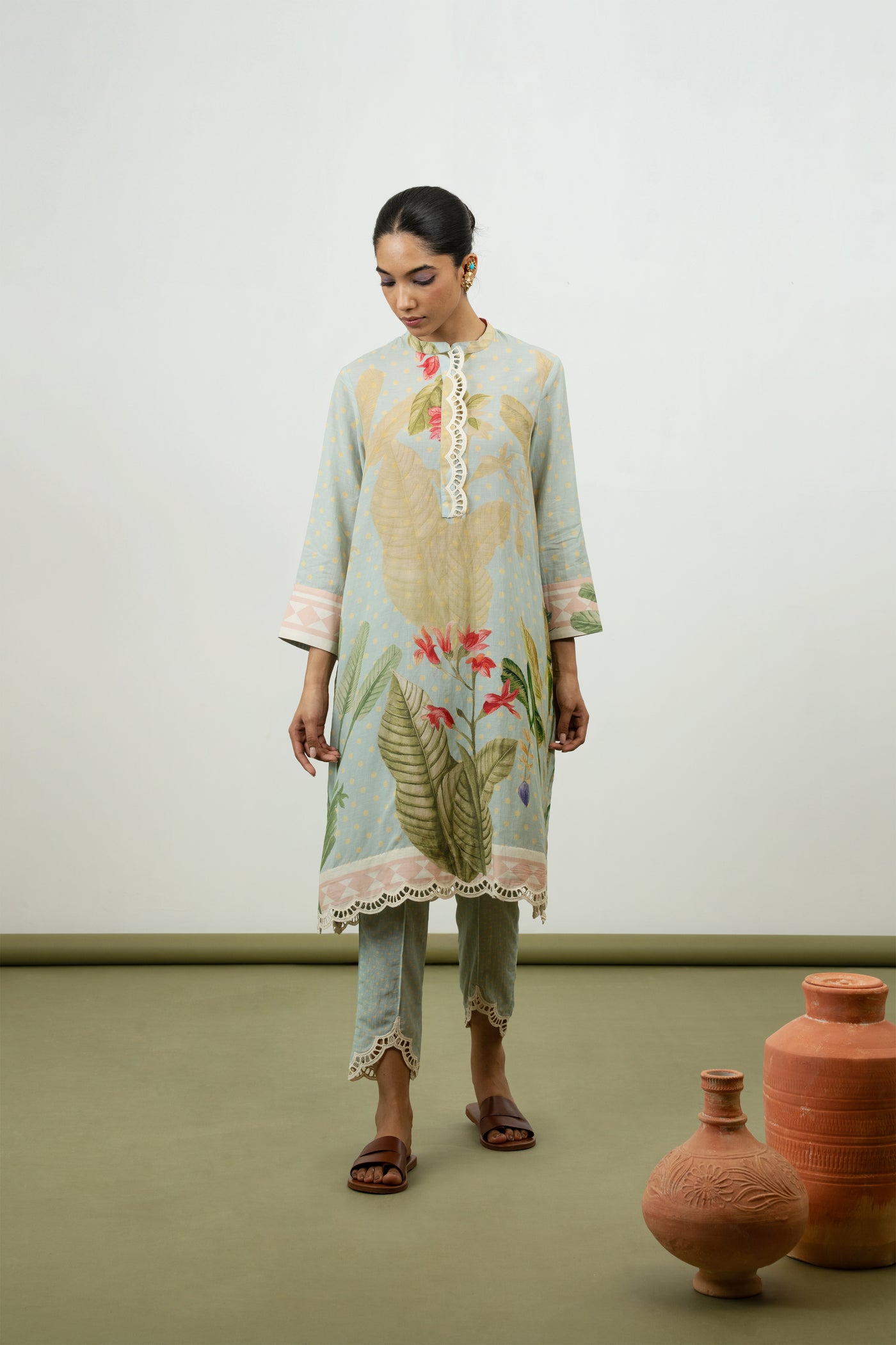 Cypress Kurta Set (Sky)