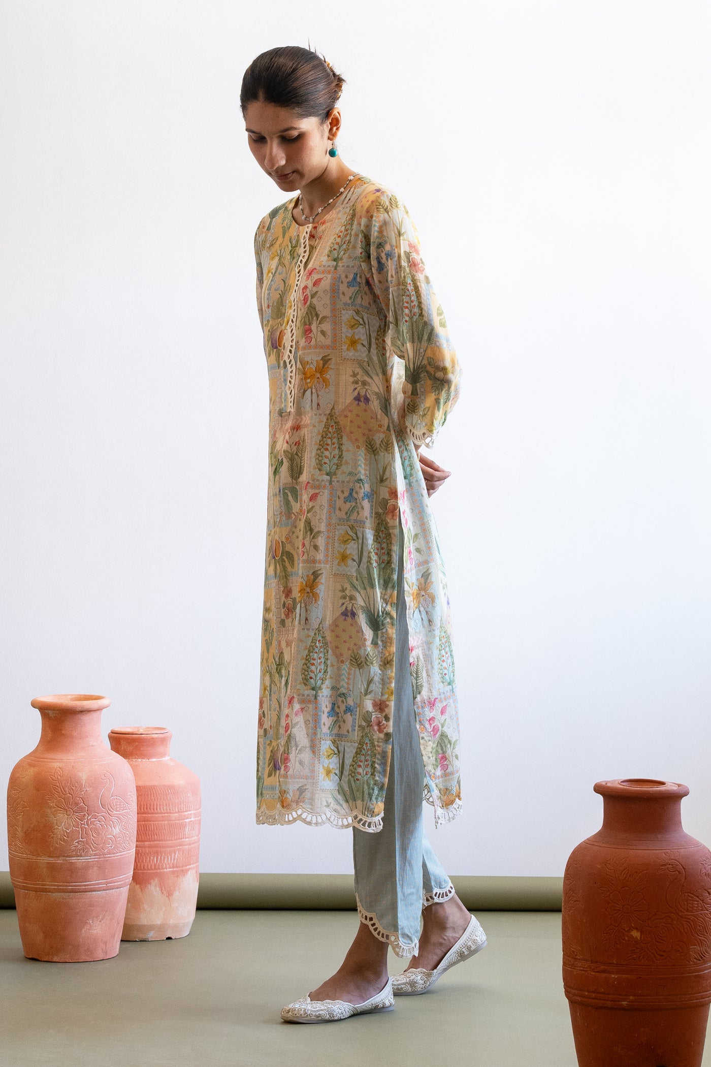 Athel Kurta Set (Sky)