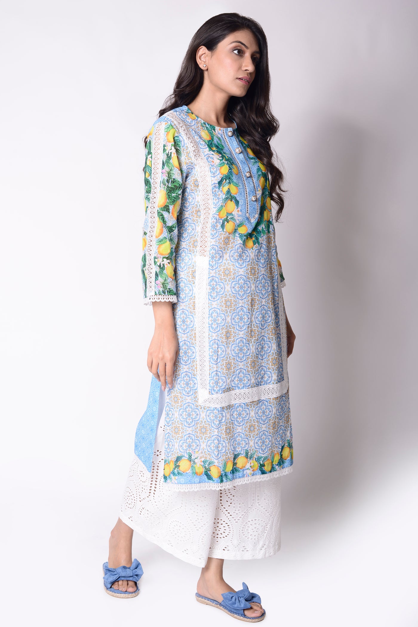 Limoncello Relaxed Kurta Set (Blue)