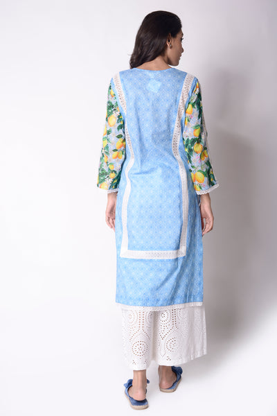 Limoncello Relaxed Kurta Set (Blue)