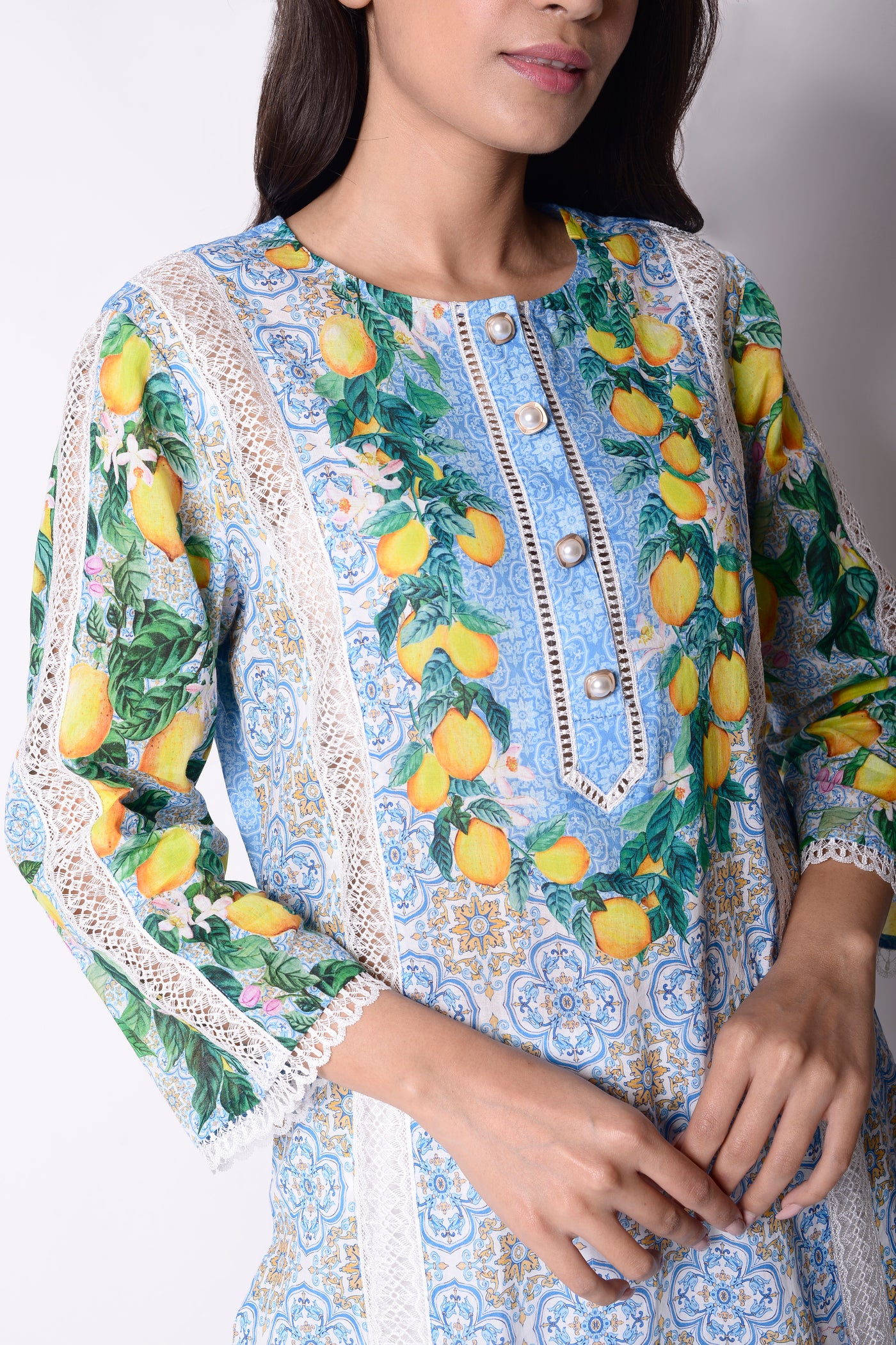 Limoncello Relaxed Kurta Set (Blue)