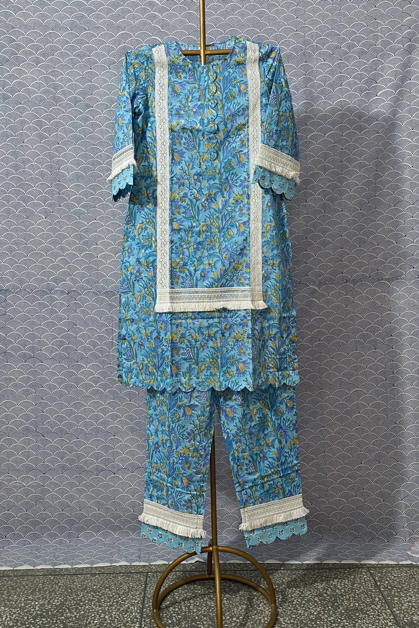 Turquise Scallop Co-Ord
