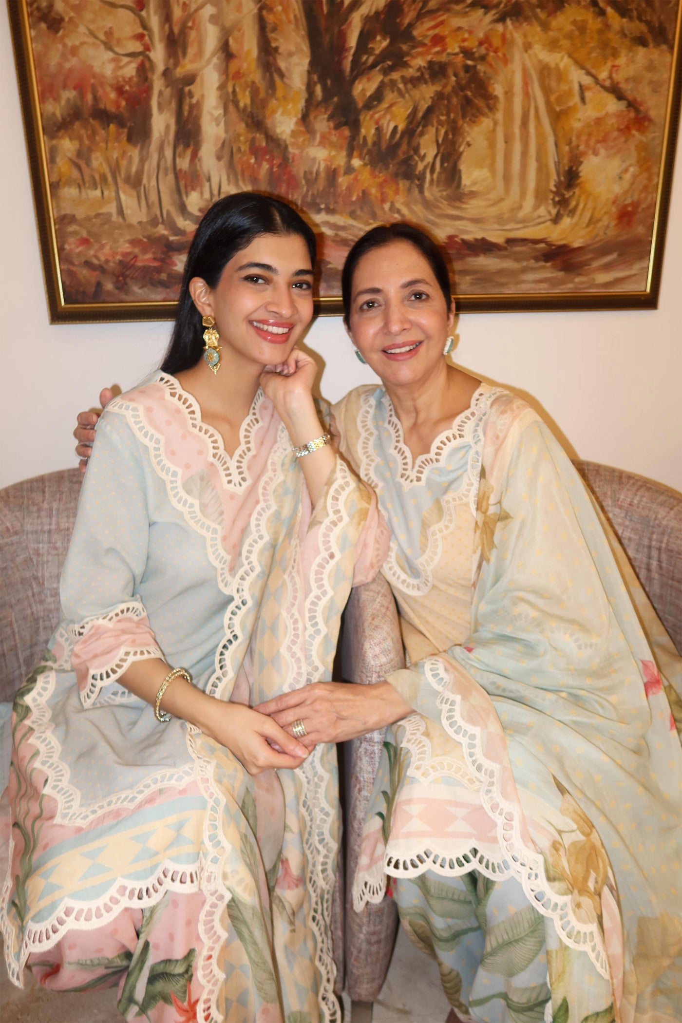 Juniper Kurta Set (Sky)