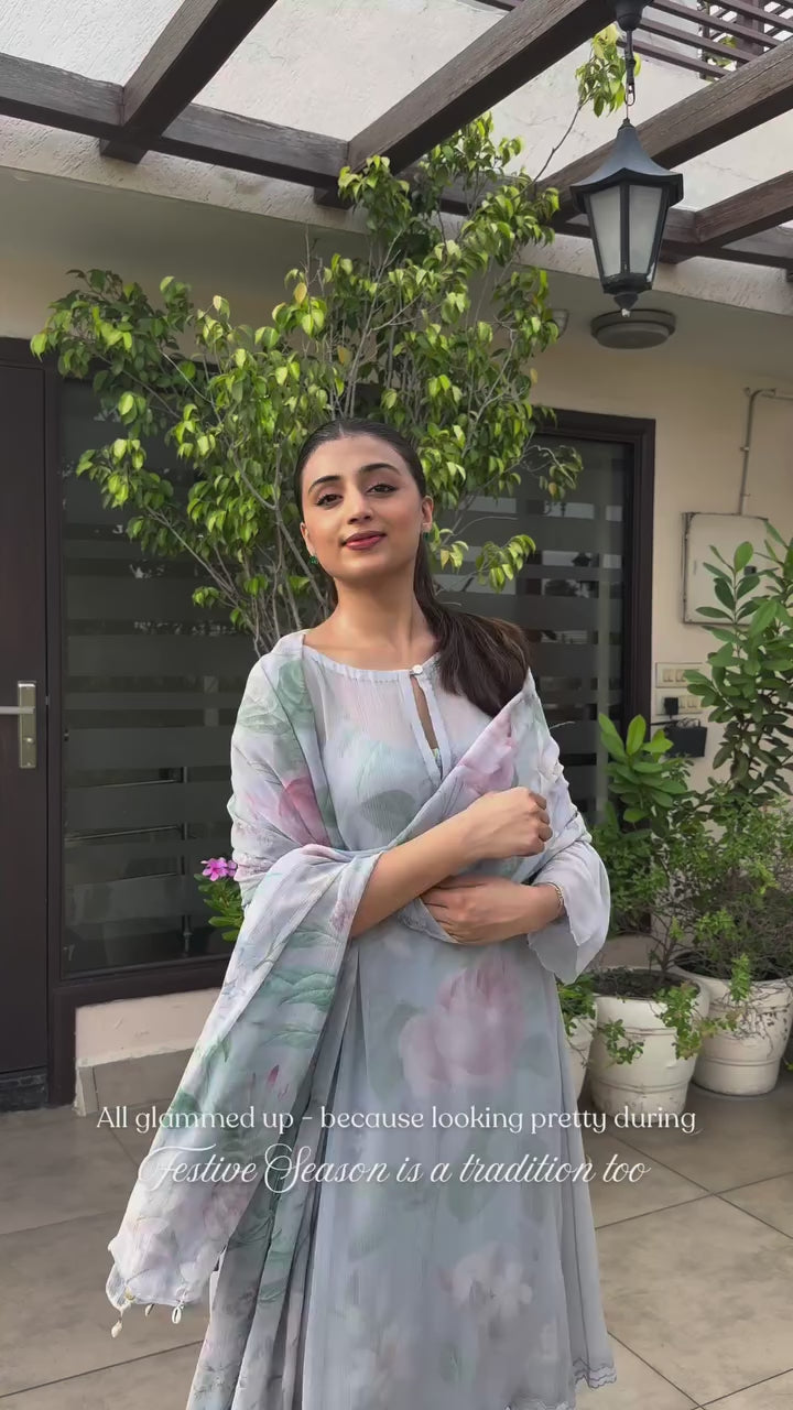 Holly Chiffon Phiran Set