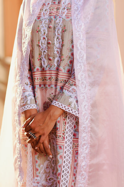 Roshanara Kurta Set (Pink and Sage)
