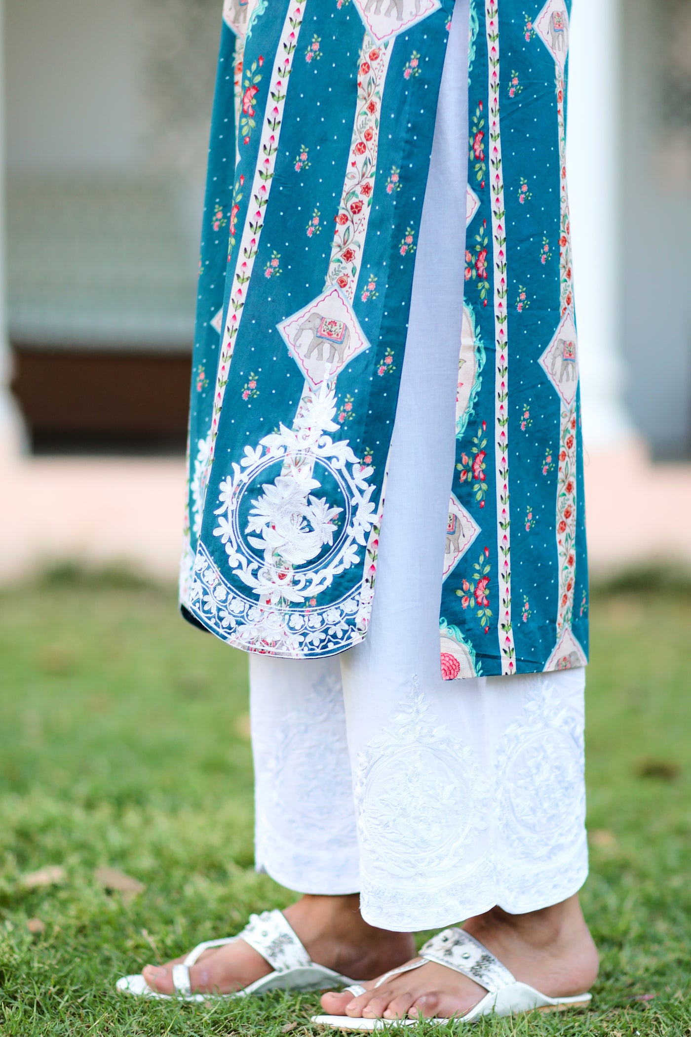 Mriga Kurta Set (Peacock)