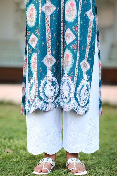Mriga Kurta Set (Peacock)