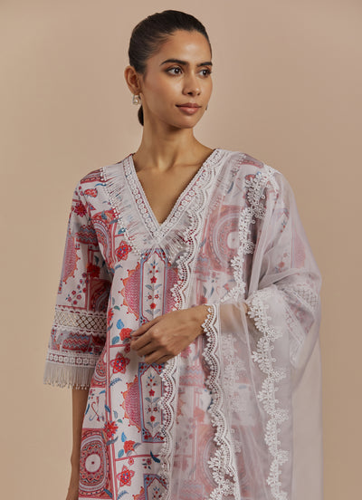 Reva Tassel Kurta (Ivory)