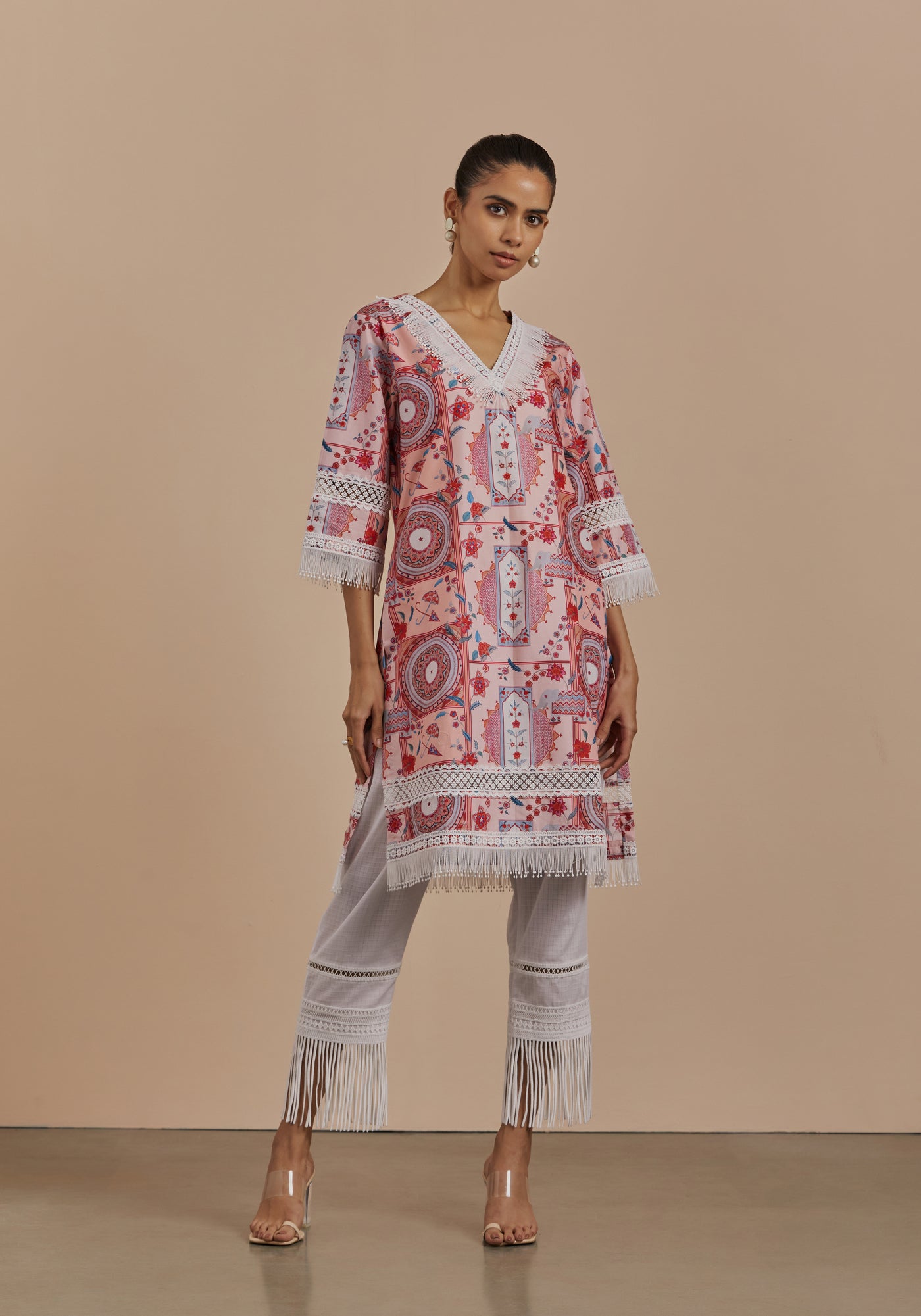 Reva Tassel Kurta (Pink)