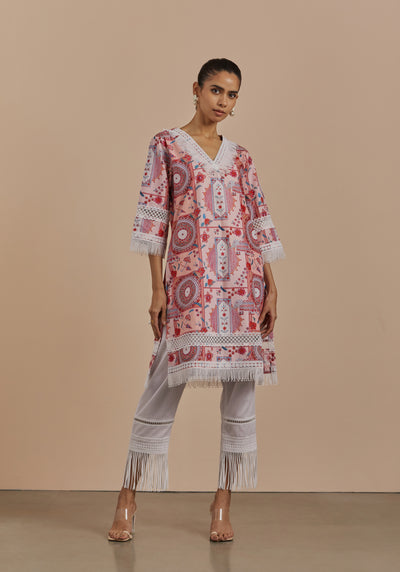 Reva Tassel Kurta (Pink)