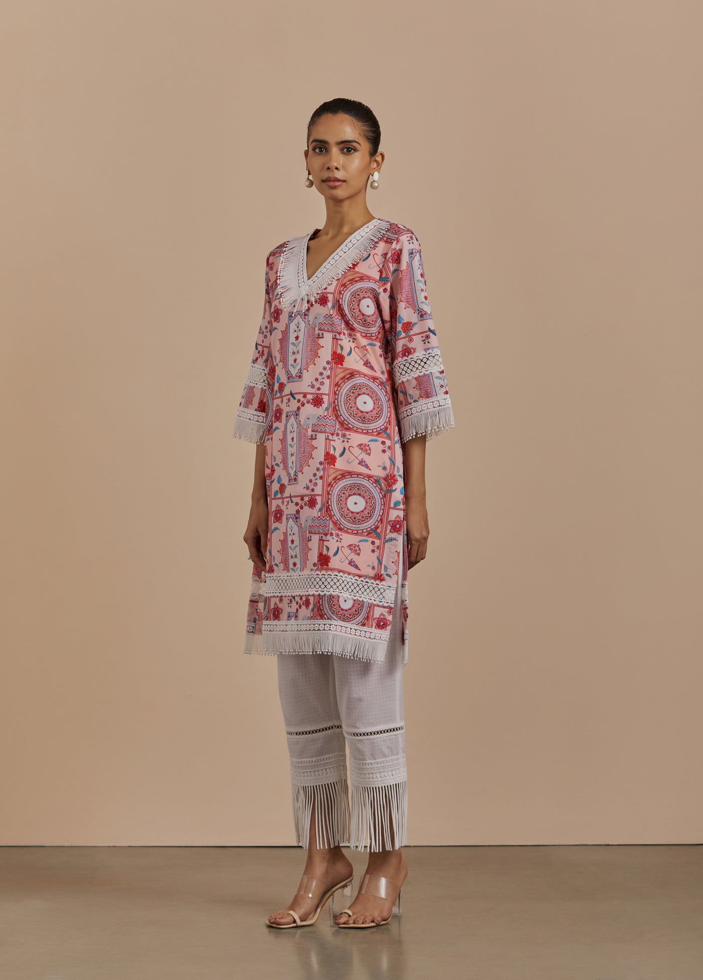 Reva Tassel Kurta (Pink)