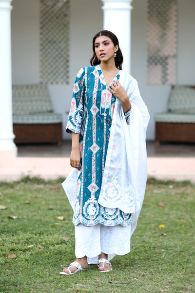 Mriga Kurta Set (Peacock)