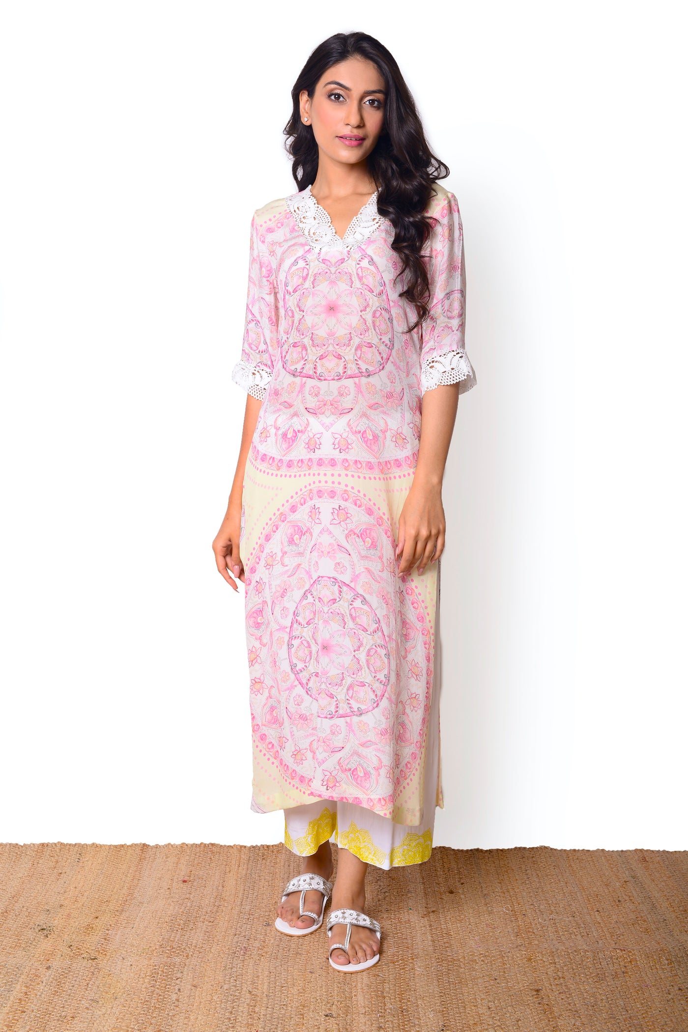 Mandala Pink Kurta Set