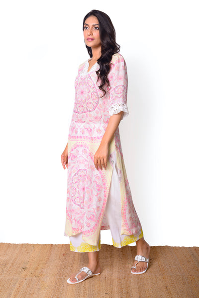 Mandala Pink Kurta Set