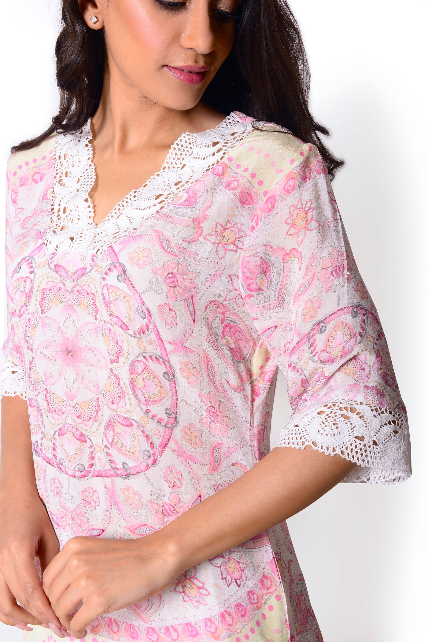 Mandala Pink Kurta Set