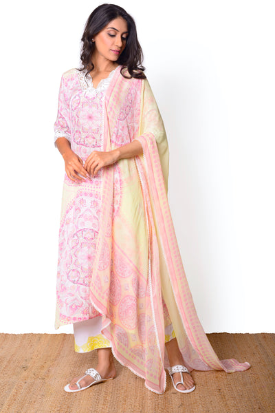 Mandala Pink Kurta Set