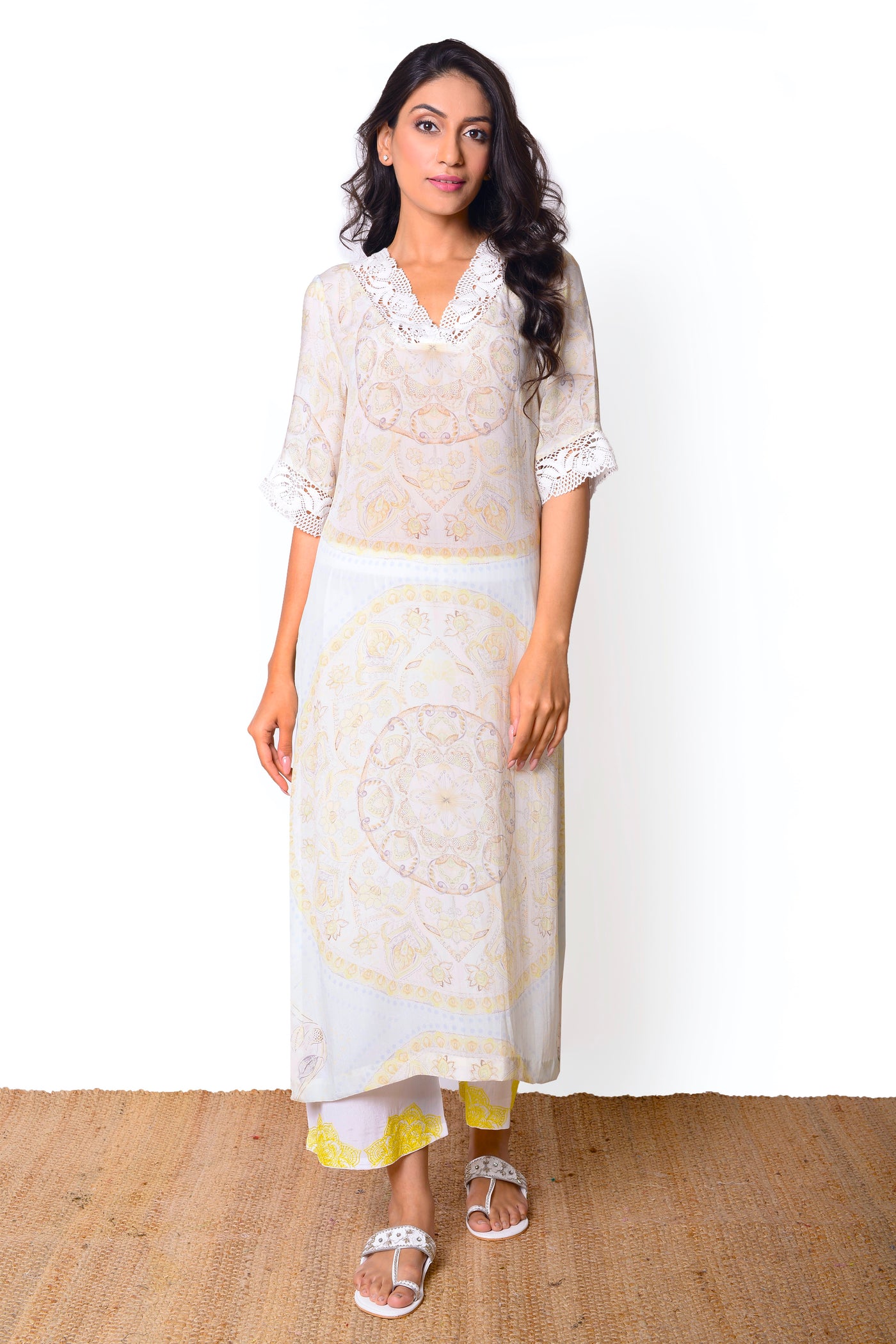 Mandala Aqua Kurta Set