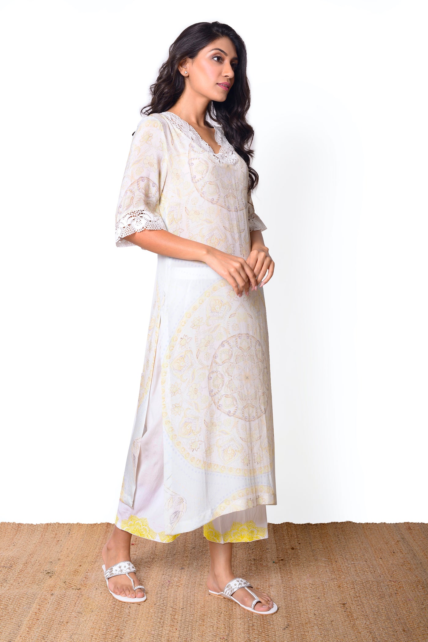 Mandala Aqua Kurta Set