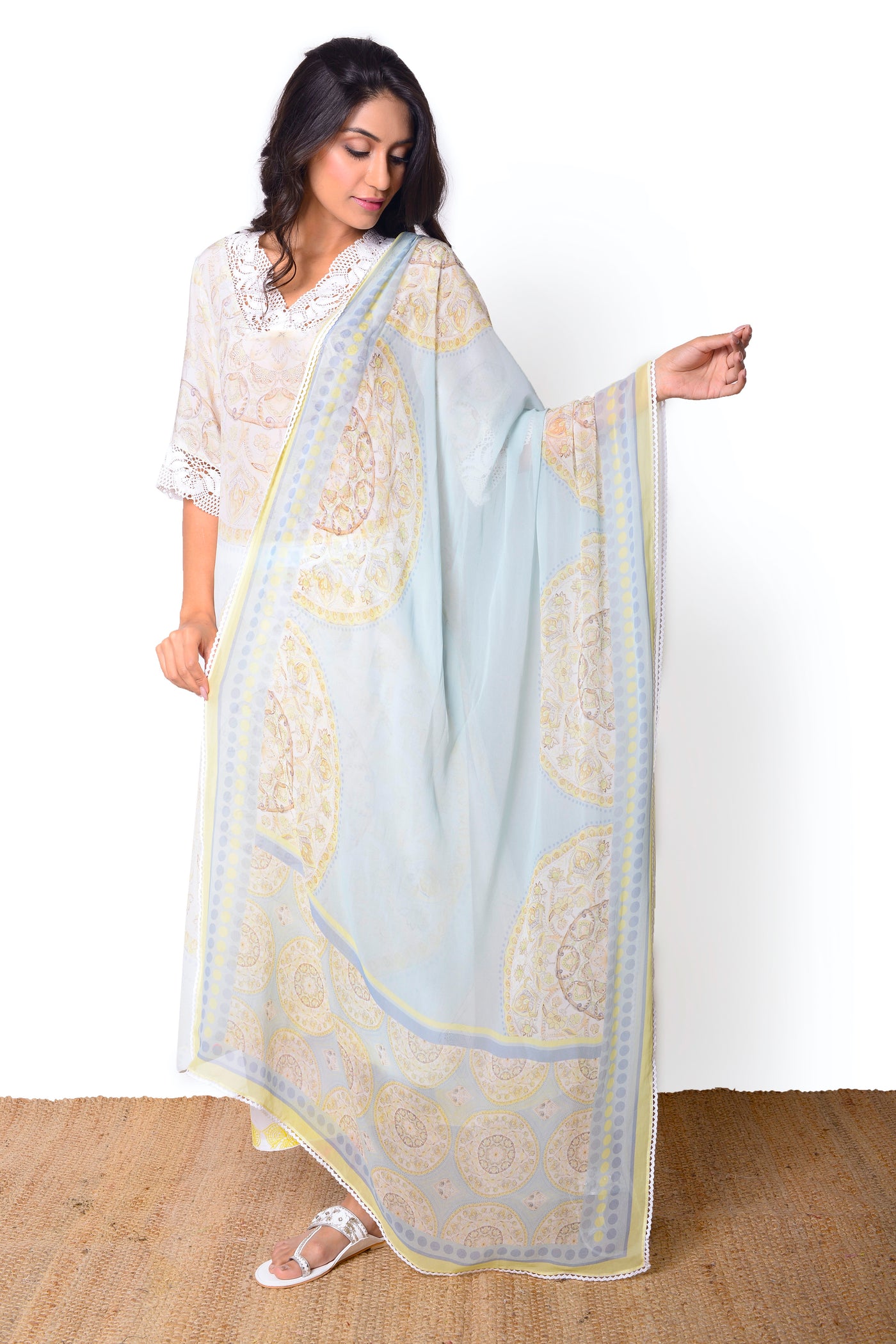 Mandala Aqua Kurta Set