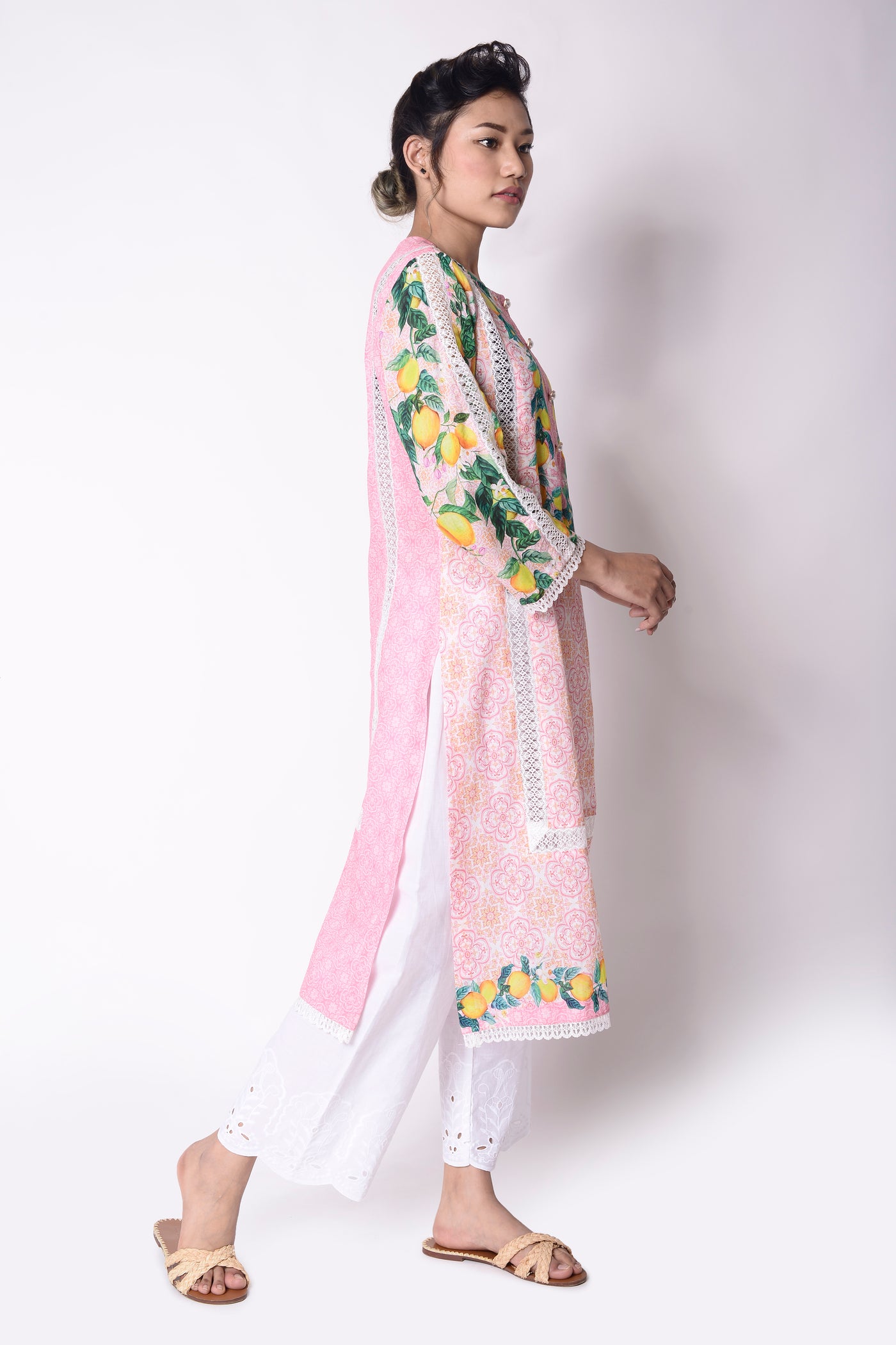 Limoncello Relaxed Kurta Set (Pink)