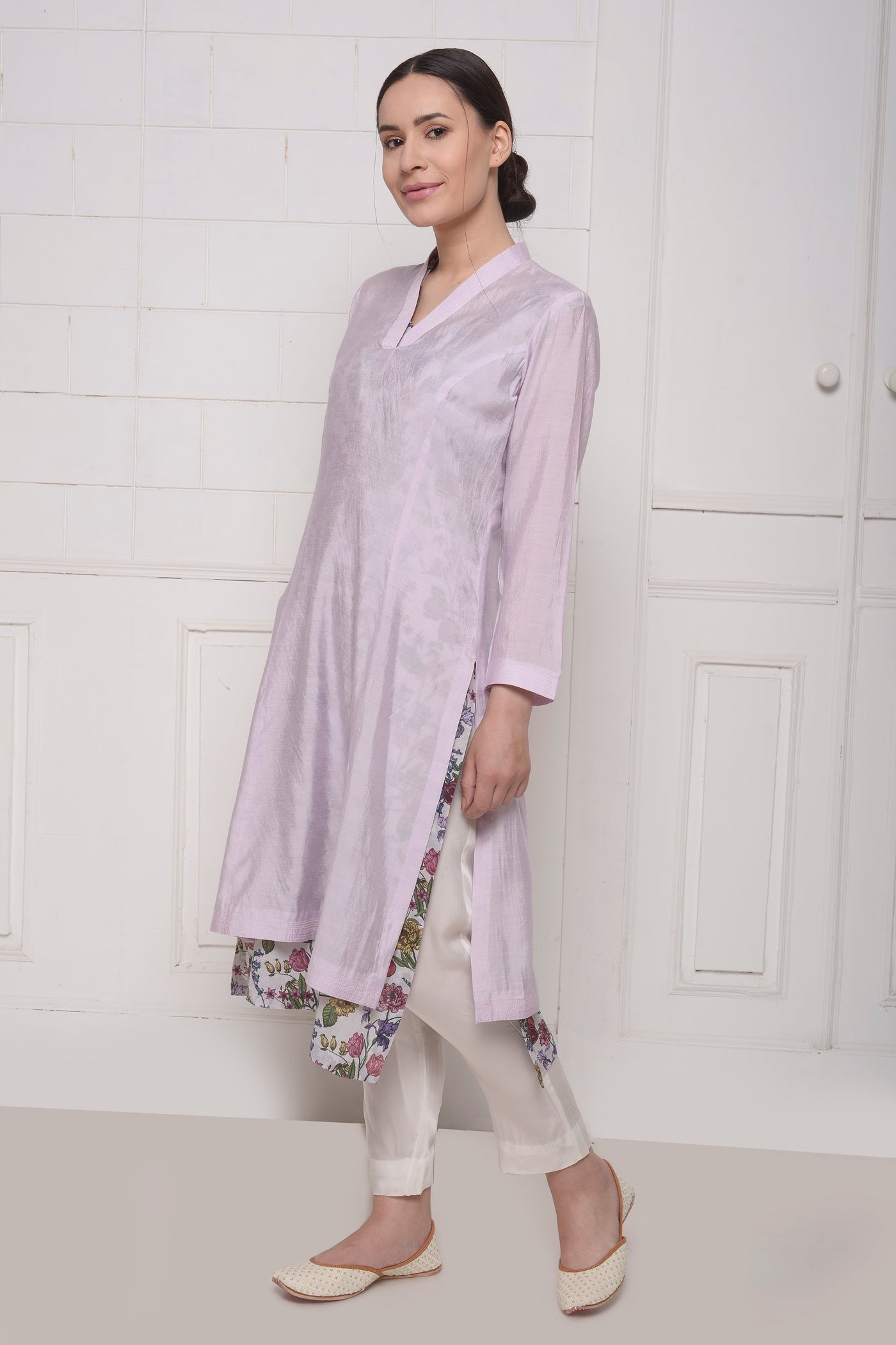 Lavender Spring Garden Kurta